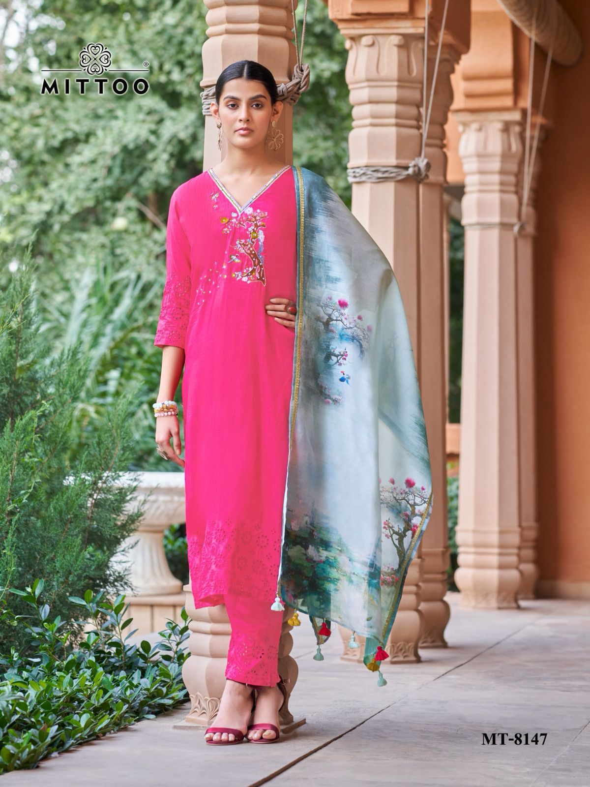 Mt-8147 Mittoo Dola Silk Readymade Pant Style Suits