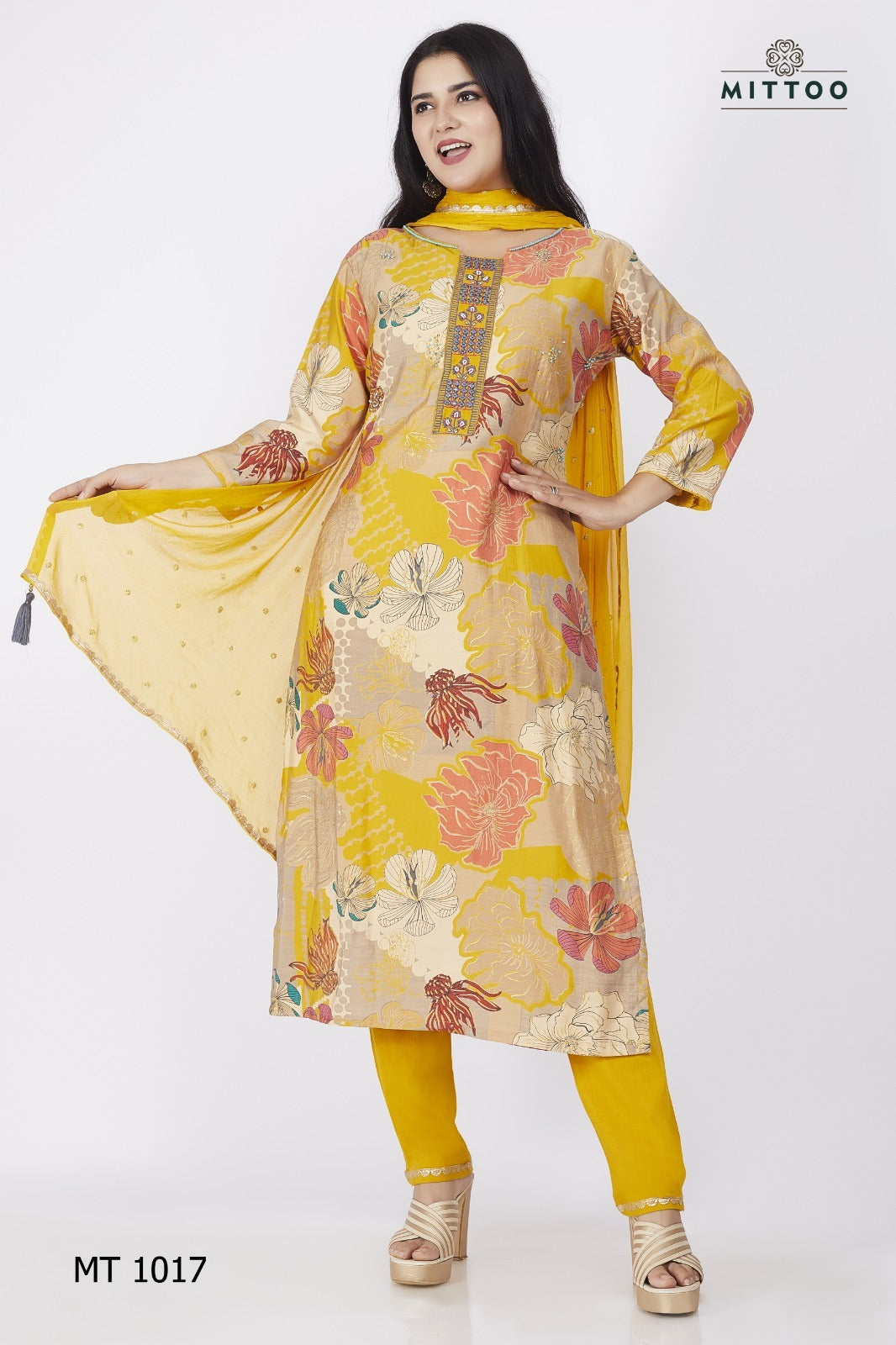 Mt 1017 Mittoo Modal Readymade Pant Style Suits