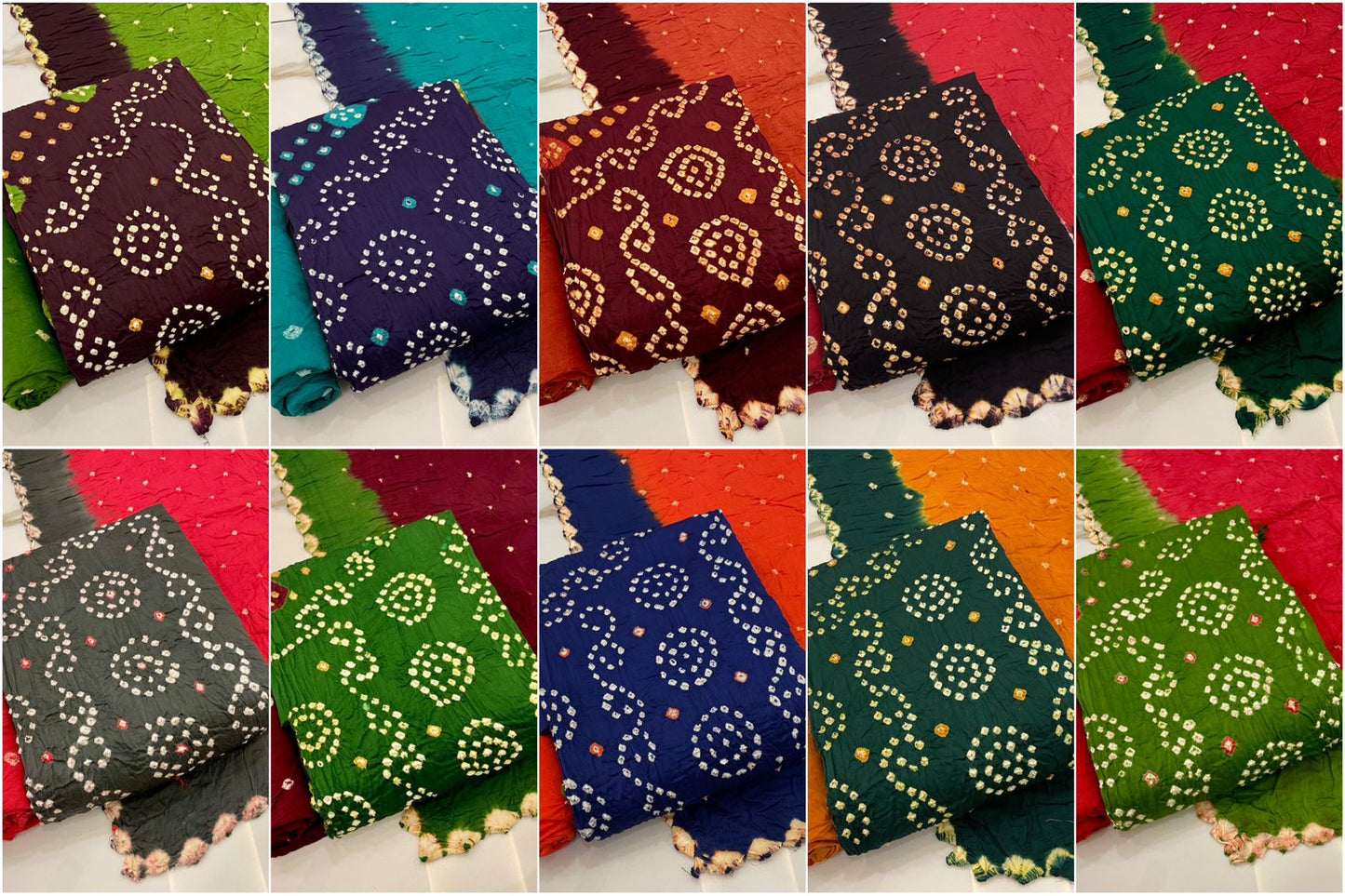 Multi Color-2001 Balajit Cotton Sartin Salwar Suits