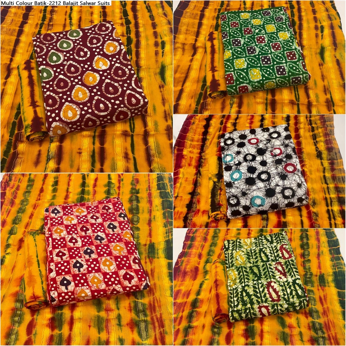 Multi Colour Batik-2212 Balajit Rayon Salwar Suits