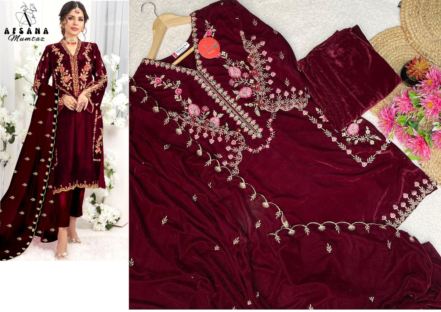 Mumtaz Afsana Velvet Pakistani Readymade Suits