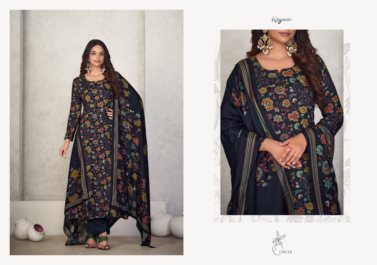 Myra Reyna Bembarg Silk Plazzo Style Suits