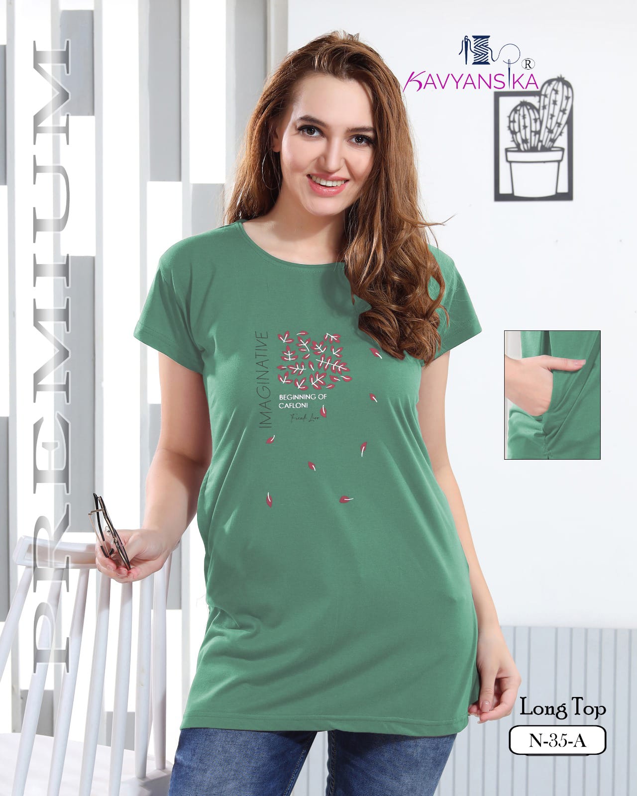 N 35 Kavyansika Women Long Tshirt
