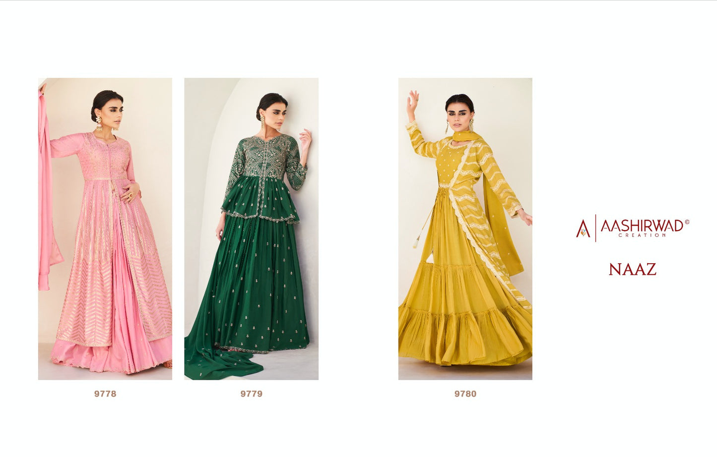 Naaz Aashirwad Creation Gown Dupatta Set