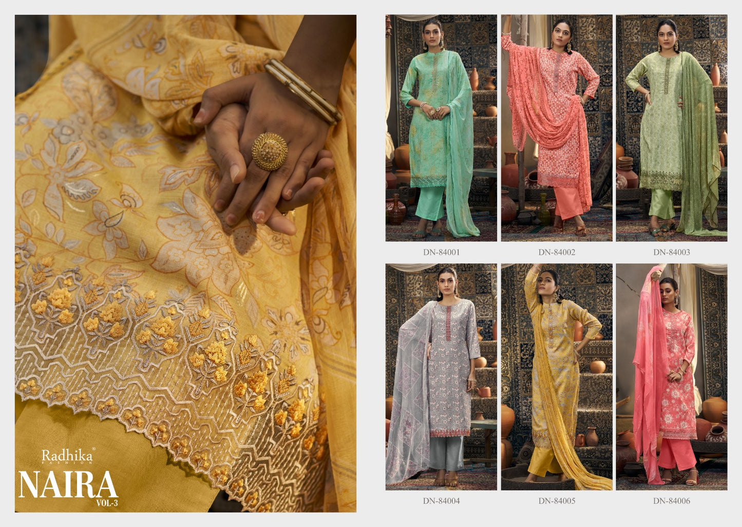 Naira Vol 3. Radhika Fashion Cotton Pant Style Suits