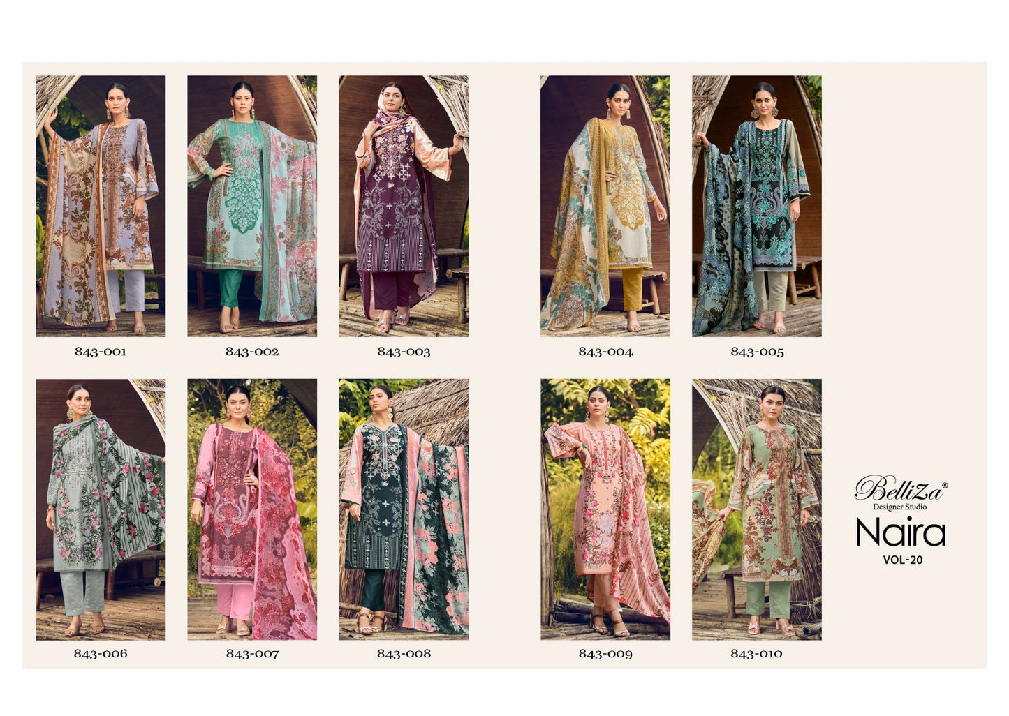 Naira Vol 20 Belliza Designer Studio Cotton Karachi Salwar Suits
