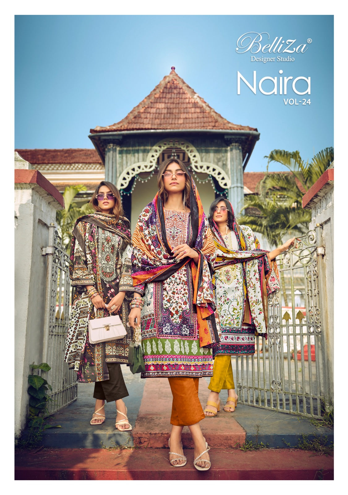 Naira Vol 24 Belliza Designer Studio Cotton Karachi Salwar Suits