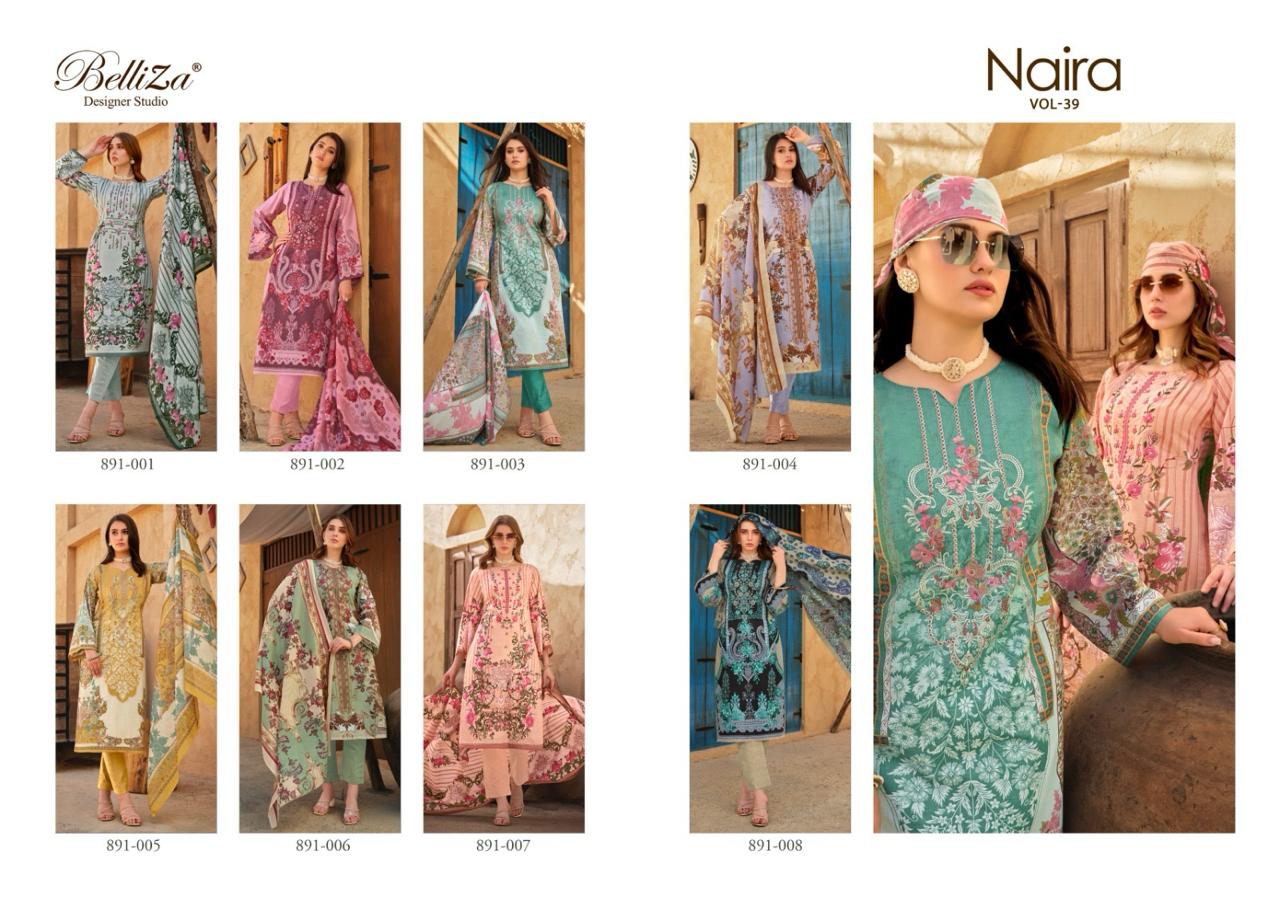 Naira Vol 39 Belliza Designer Studio Cotton Karachi Salwar Suits