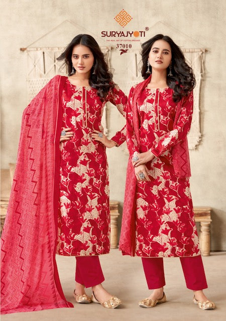 Naishaa Vol 37 Suryajyoti Jaam Satin Pant Style Suits