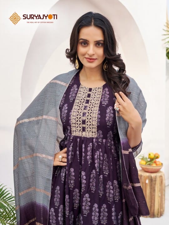 Nandika Vol 1 Suryajyoti Modal Silk Readymade Pant Style Suits