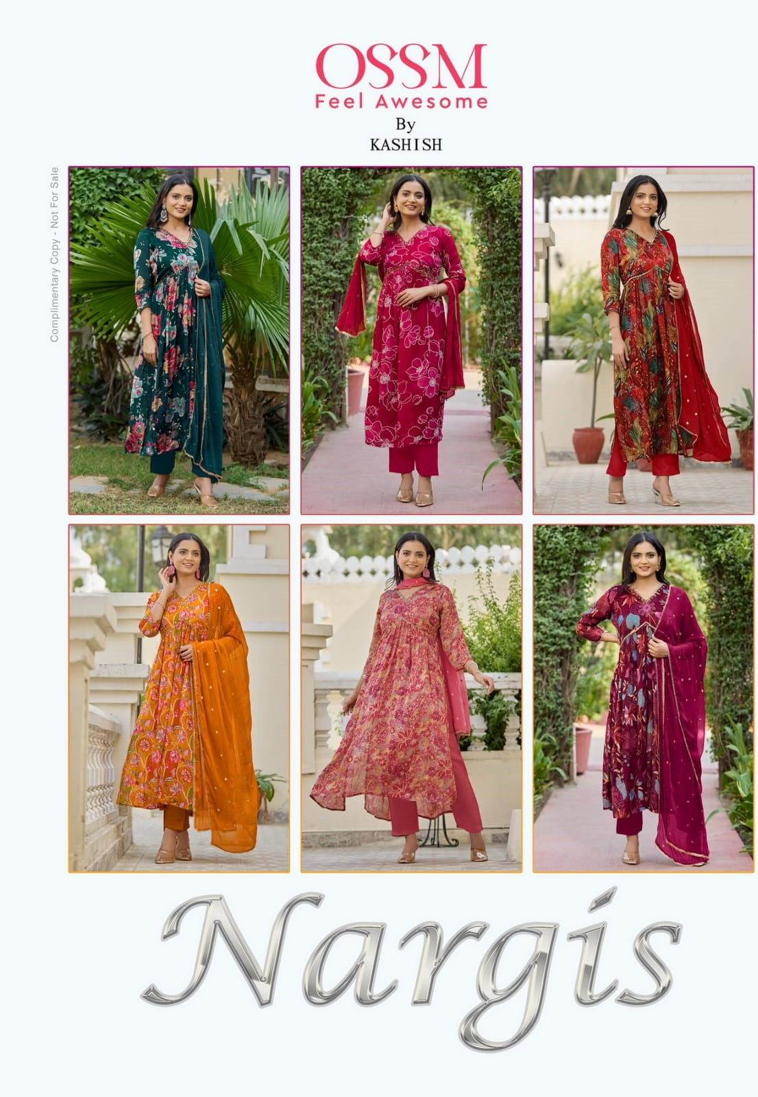 Nargis Ossm Chinon Readymade Pant Style Suits