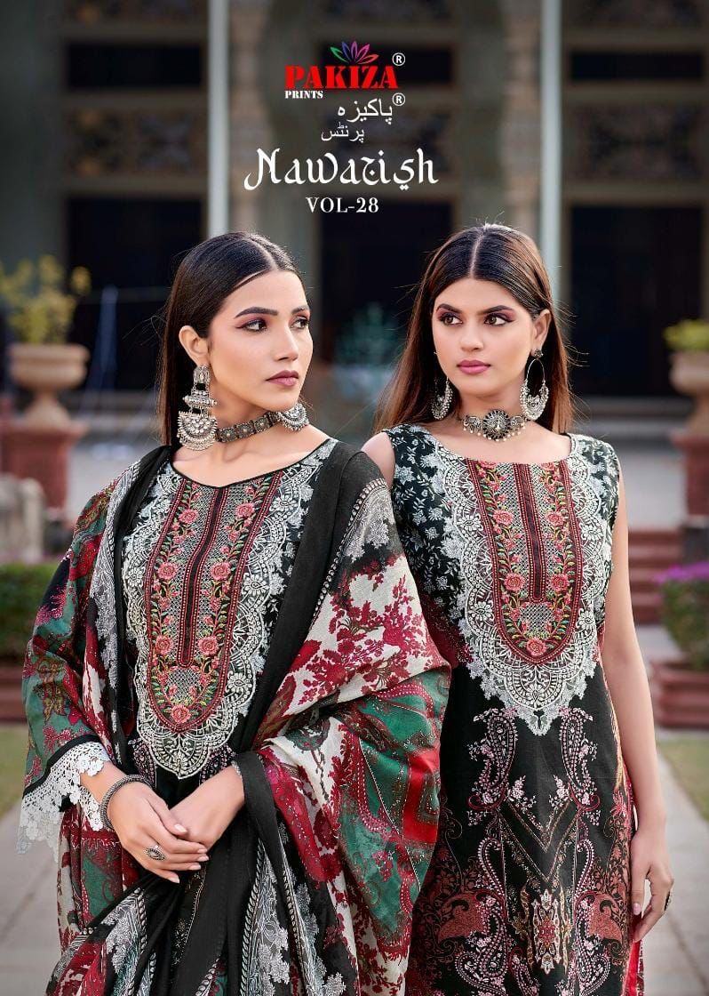 Nawazish Vol 28 Pakiza Prints Lawn Cotton Karachi Salwar Suits