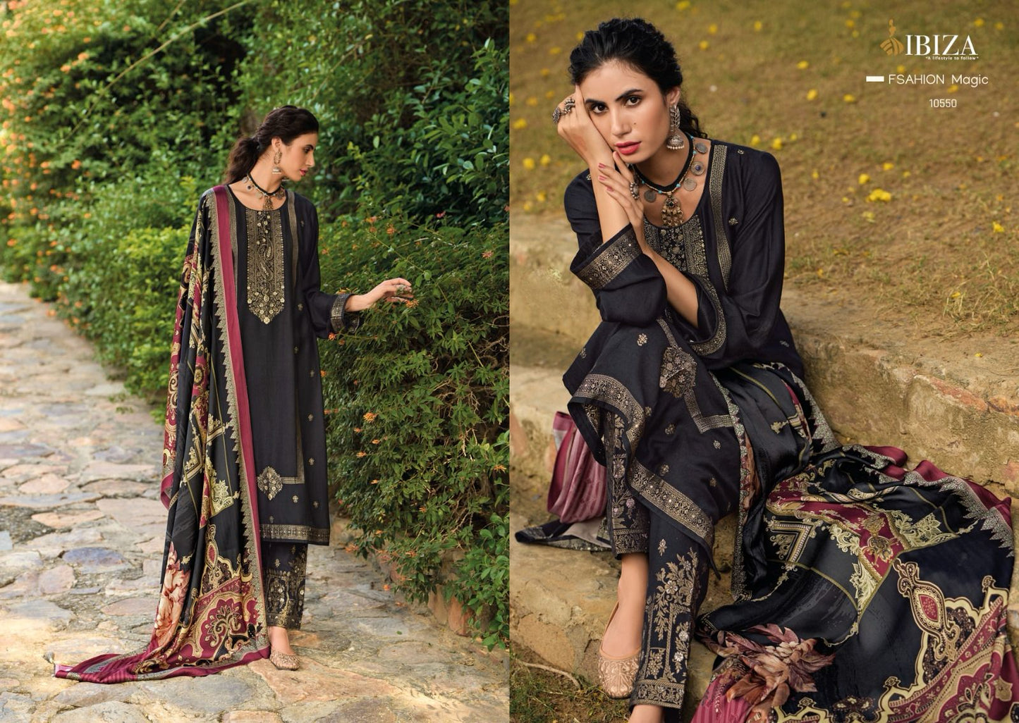 Naya Dor Ibiza Viscose Plazzo Style Suits