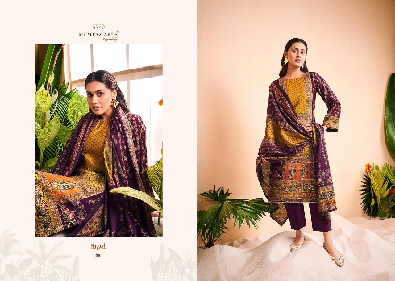 Nayaab Mumtaz Arts Viscose Muslin Karachi Salwar Suits