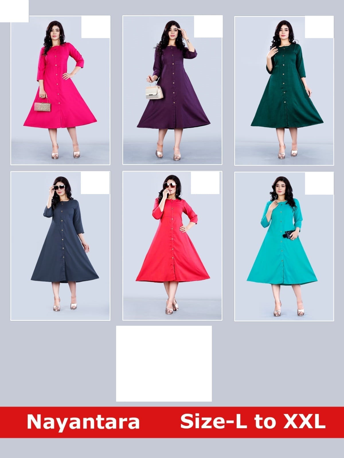 Nayantara Zoya Two Tone Anarkali Kurtis