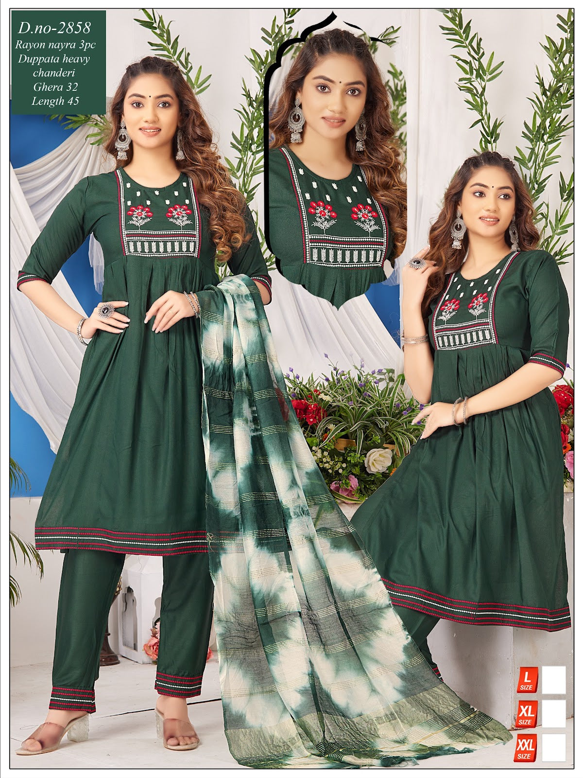 Nayra Cut-1001 Globe Rayon Readymade Pant Style Suits