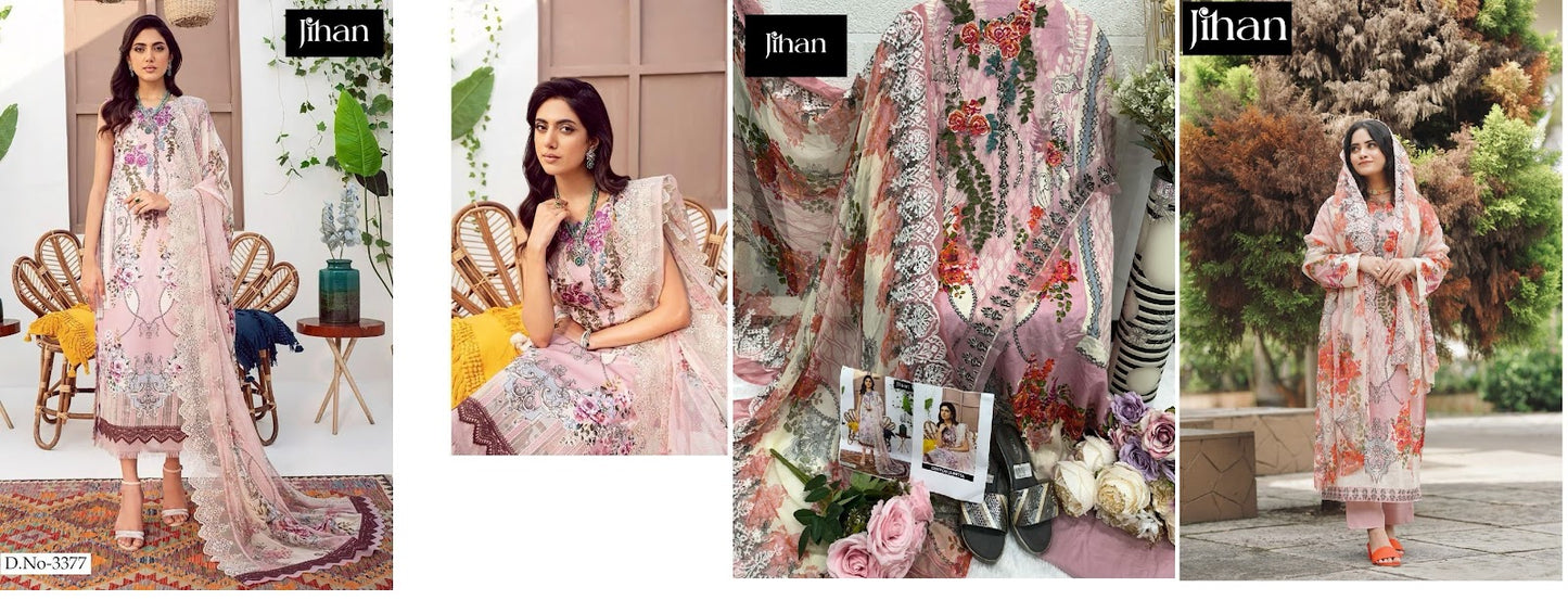 Needle Wonder-3377 Jihan Cotton Pakistani Patch Work Suits