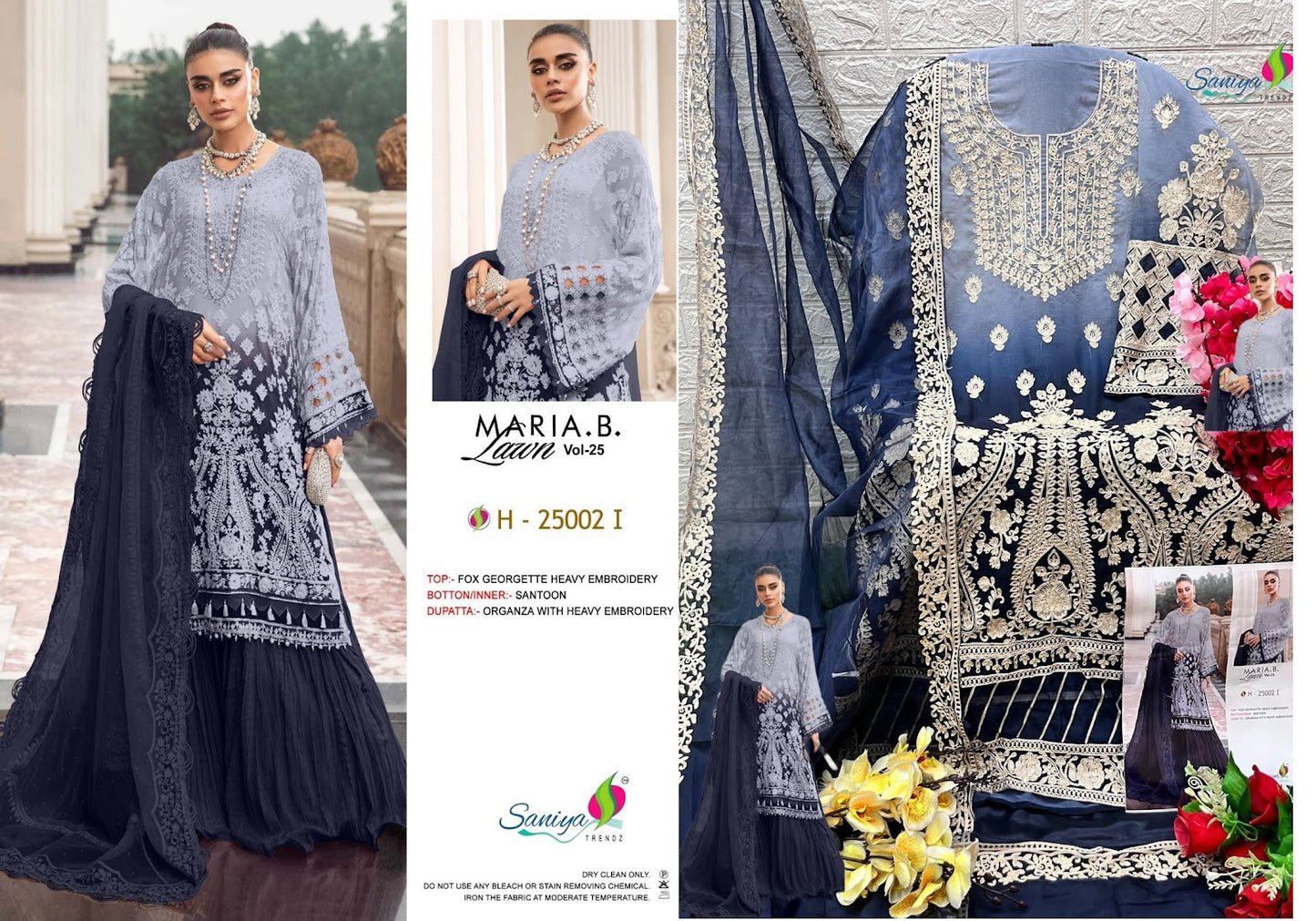 New 25002 Saniya Trendz Georgette Pakistani Salwar Suits