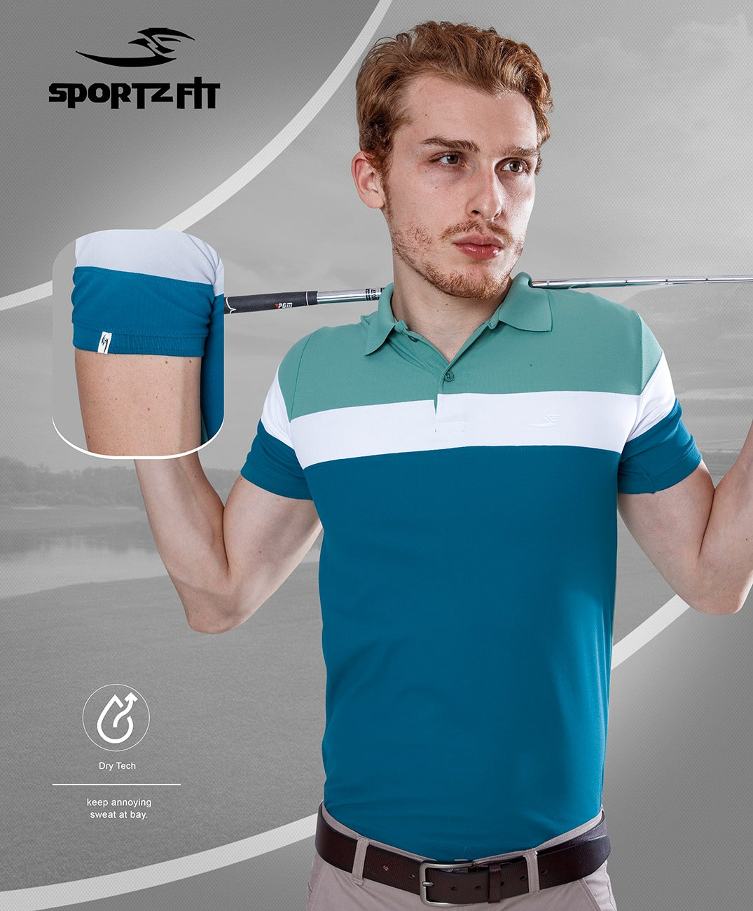 New Pk 123 Sportz Fit Pique Mens Tshirts