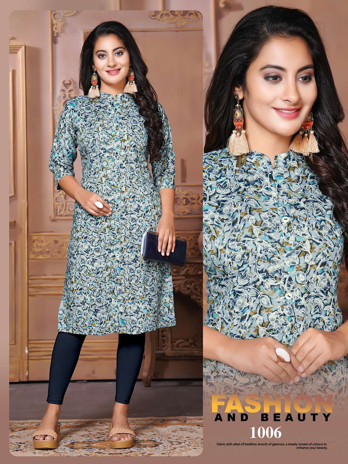 Neymar Vol 1 Kavinay Rayon Knee Length Kurtis
