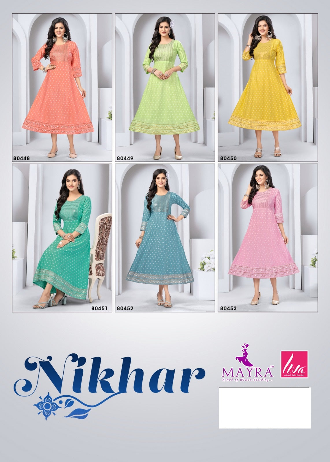Nikhar Mayra Viscose Rayon Anarkali Kurtis