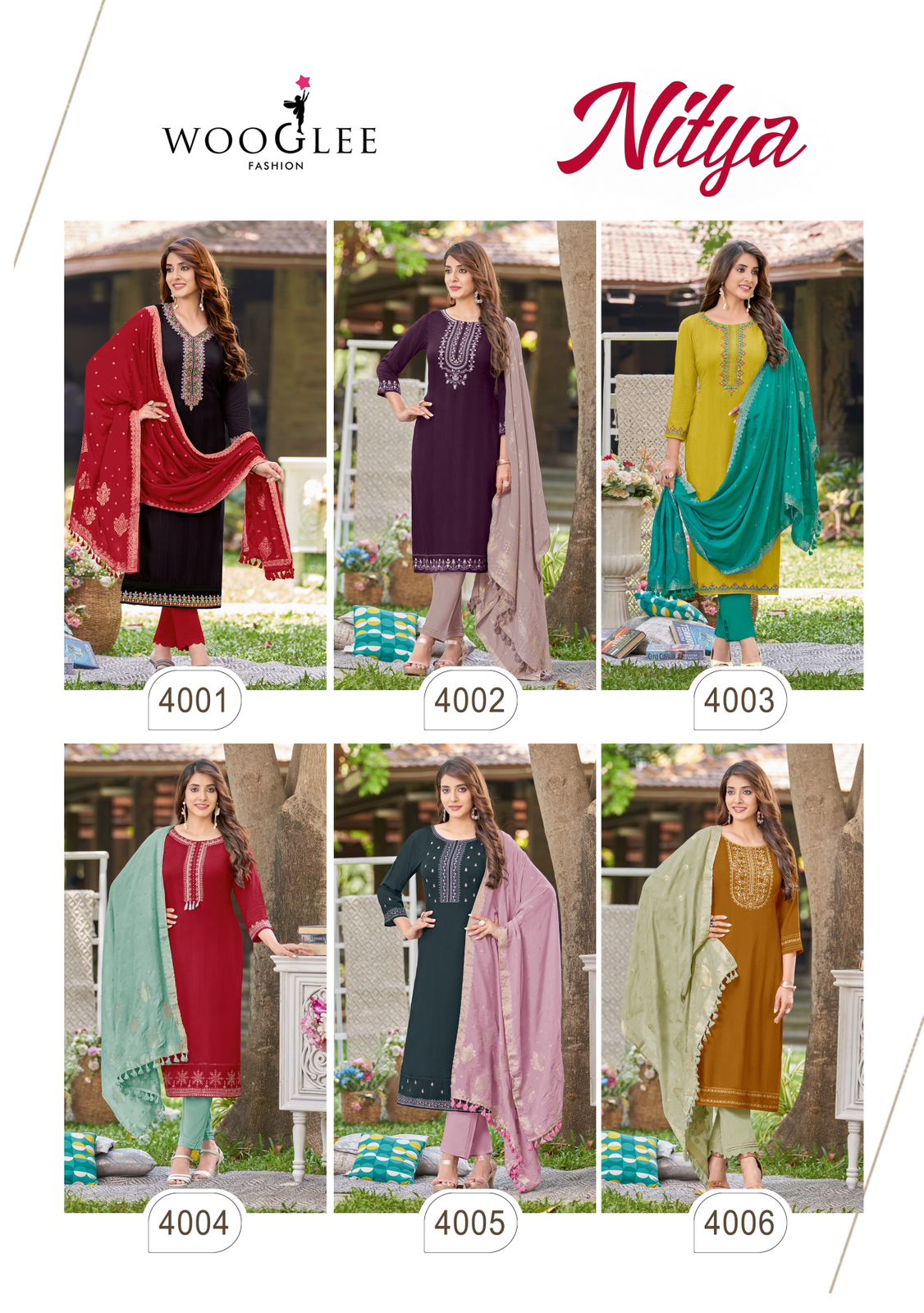 Nitya Wooglee Rayon Readymade Pant Style Suits