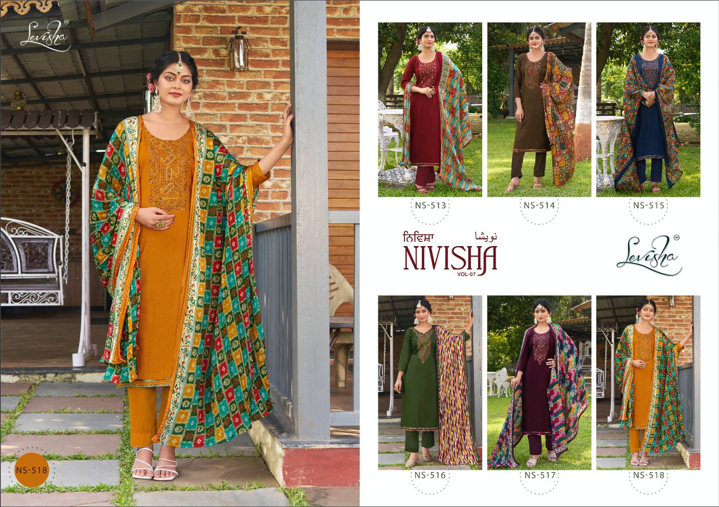 Nivisha Vol 7 Levisha Pant Style Suits