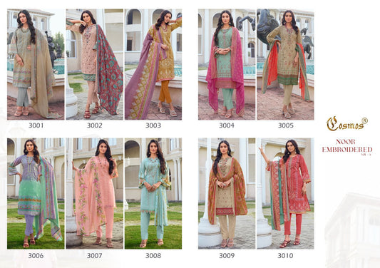 Noor Embroidered Vol 3 Cosmos Fashion Lawn Karachi Salwar Suits