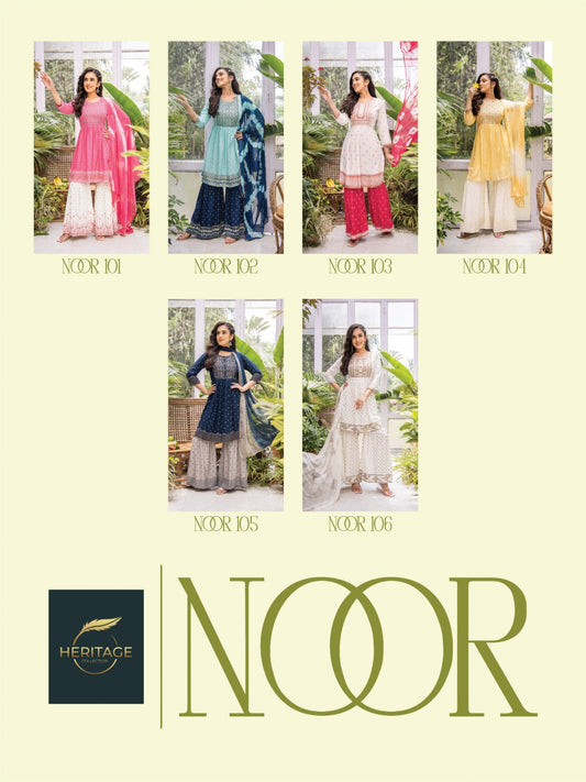 Noor Heritage Readymade Sharara Suits