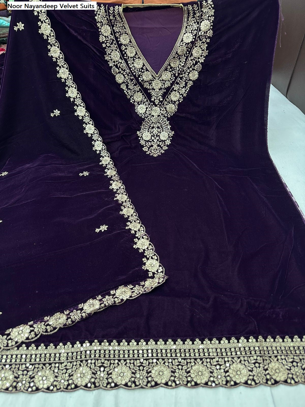 Noor Nayandeep Velvet Suits