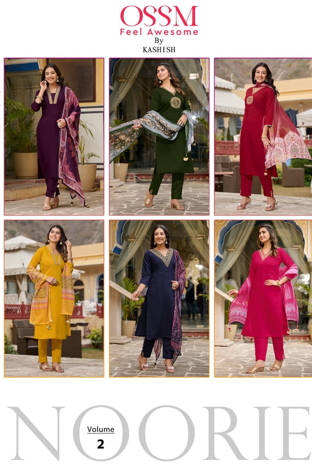 Noorie Vol 2 Ossm Roman Silk Readymade Pant Style Suits