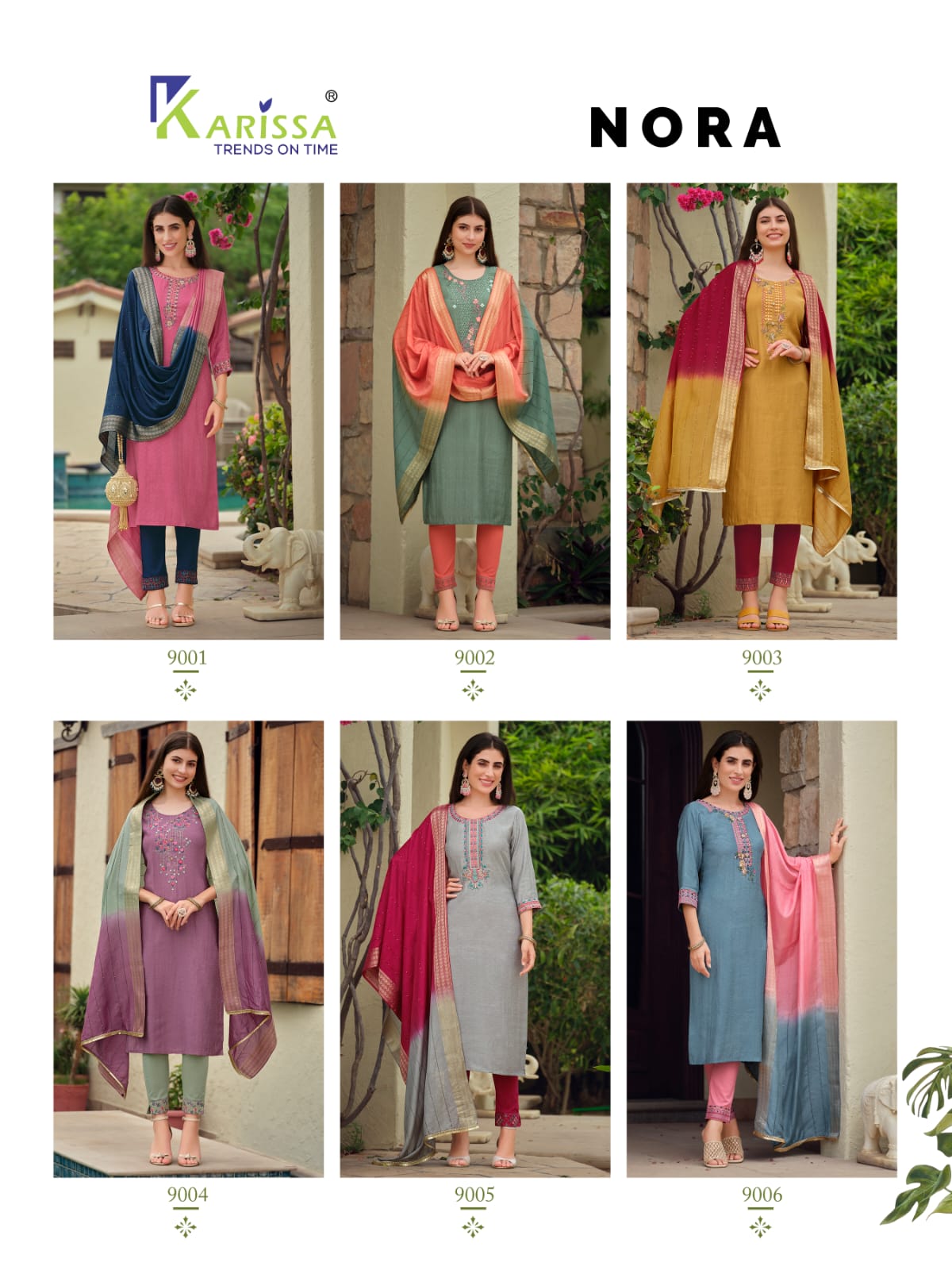 Nora Karissa Silk Readymade Pant Style Suits