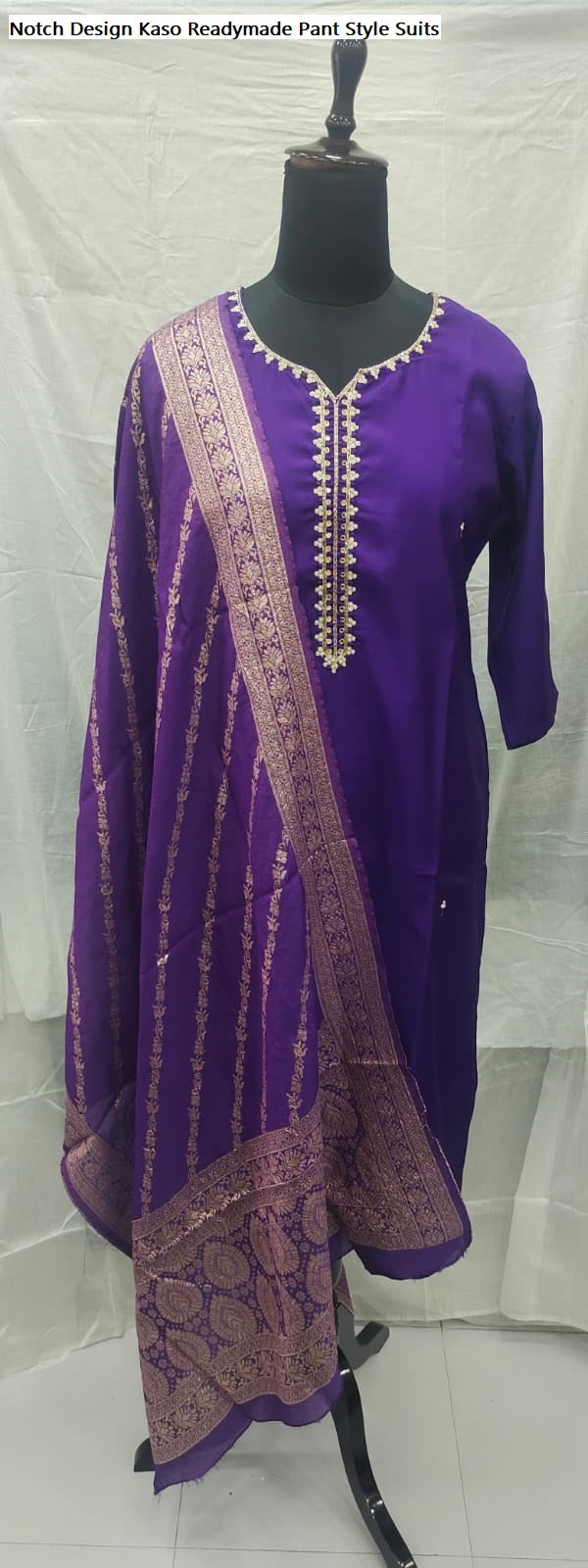 Notch Design Kaso Silk Readymade Pant Style Suits