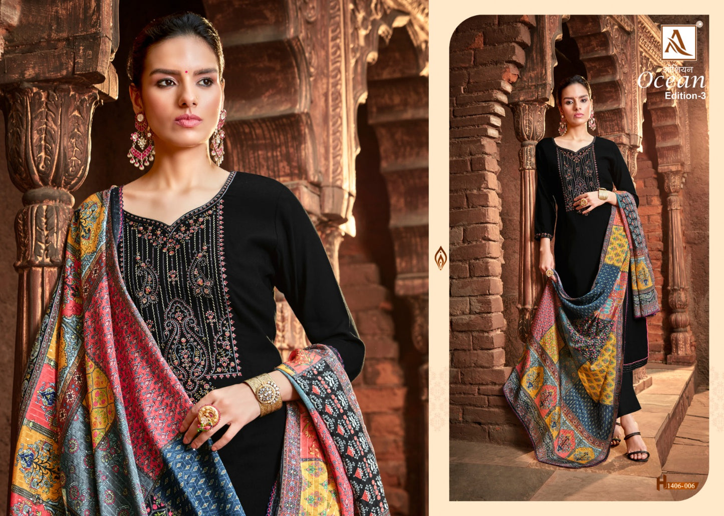 Ocean Edition 3 Alok Viscose Rayon Pant Style Suits