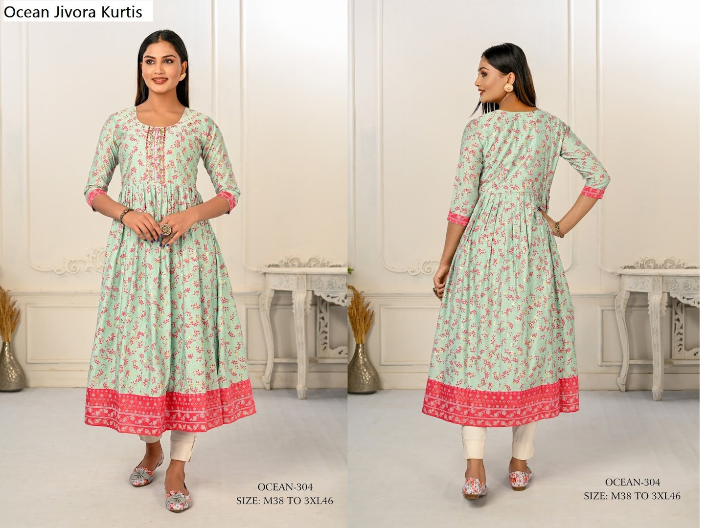 Ocean Jivora Cotton Kurtis