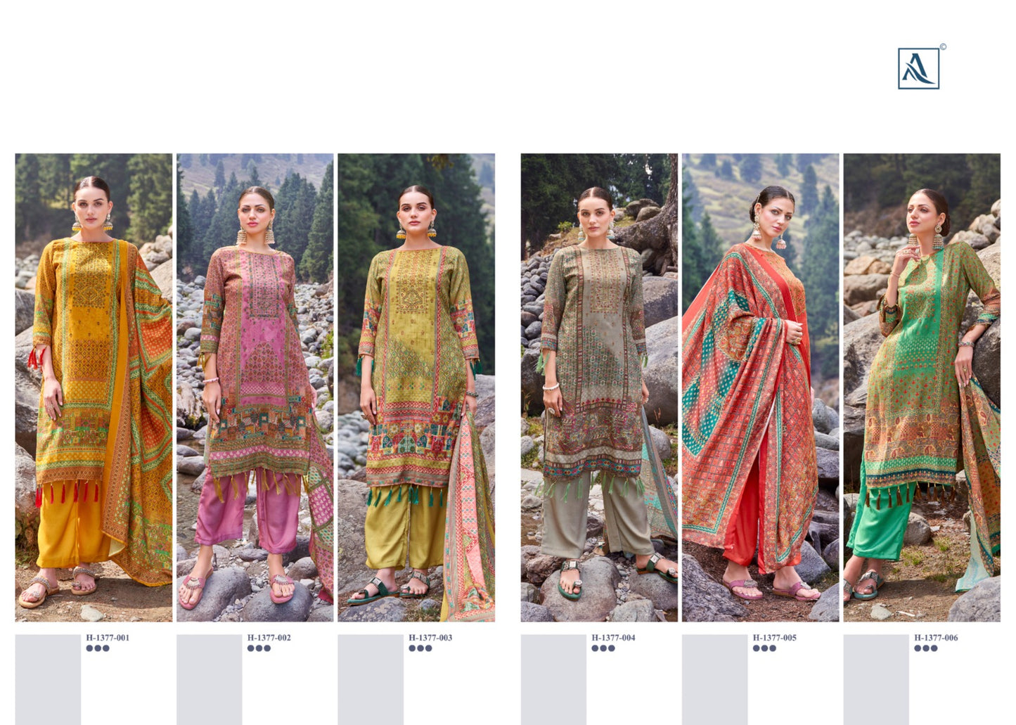 Olivia Alok Karachi Pashmina Salwar Suits