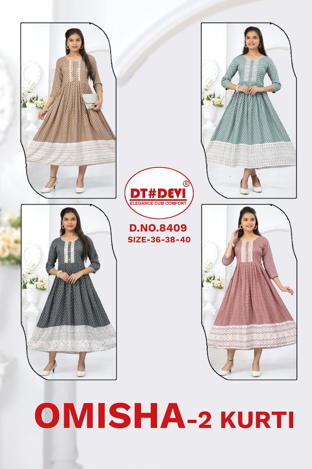 Omisha 2 Dt Devi Reyon Girls Kurti