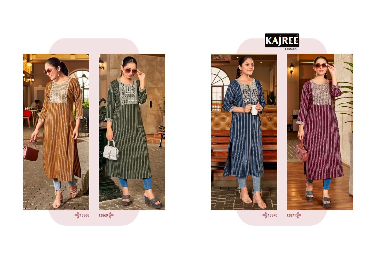 Optical Vol 4 Kajree Fashion Long Straight Kurti