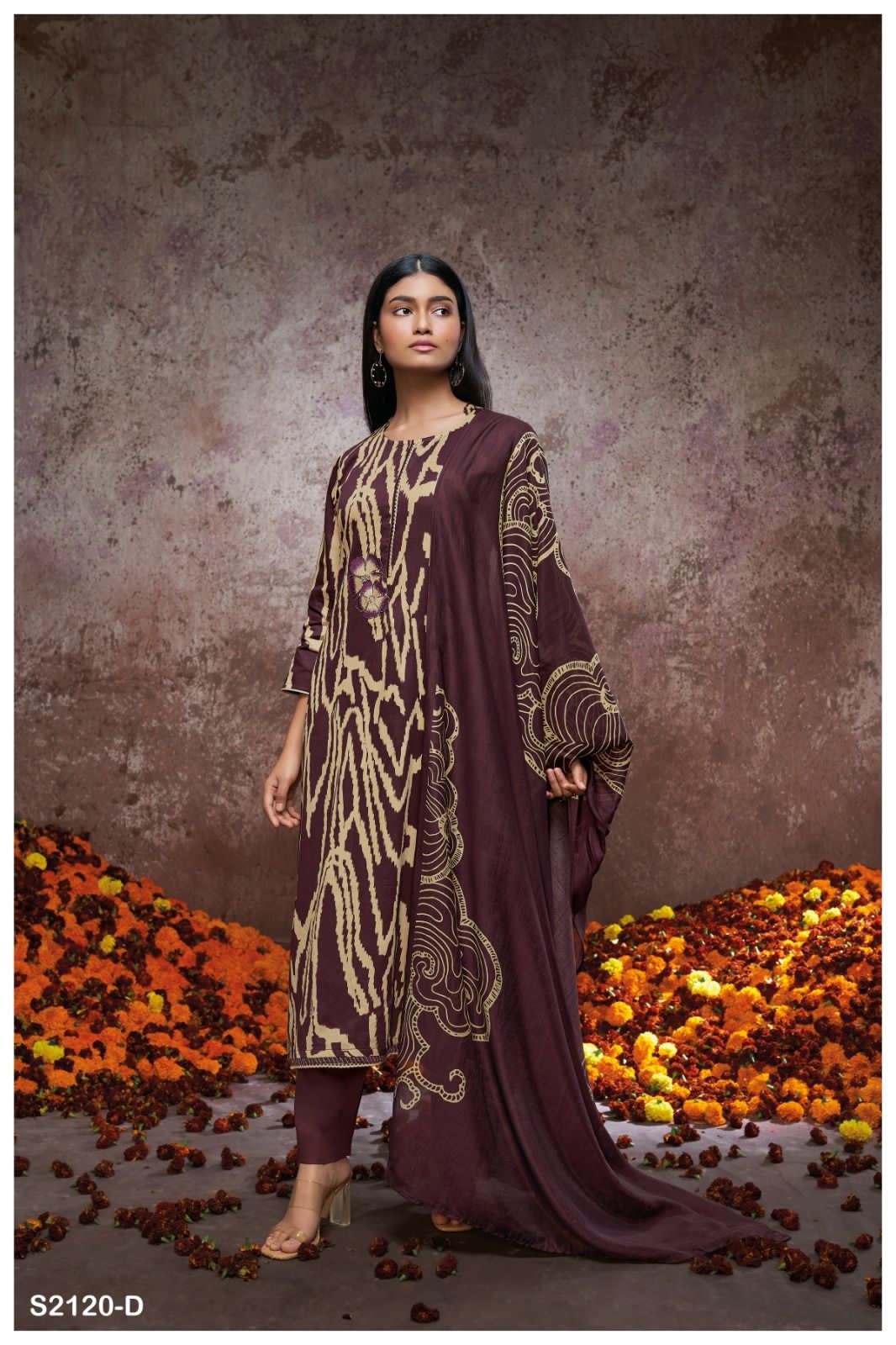 Orla 2120 Ganga Cotton Silk Plazzo Style Suits