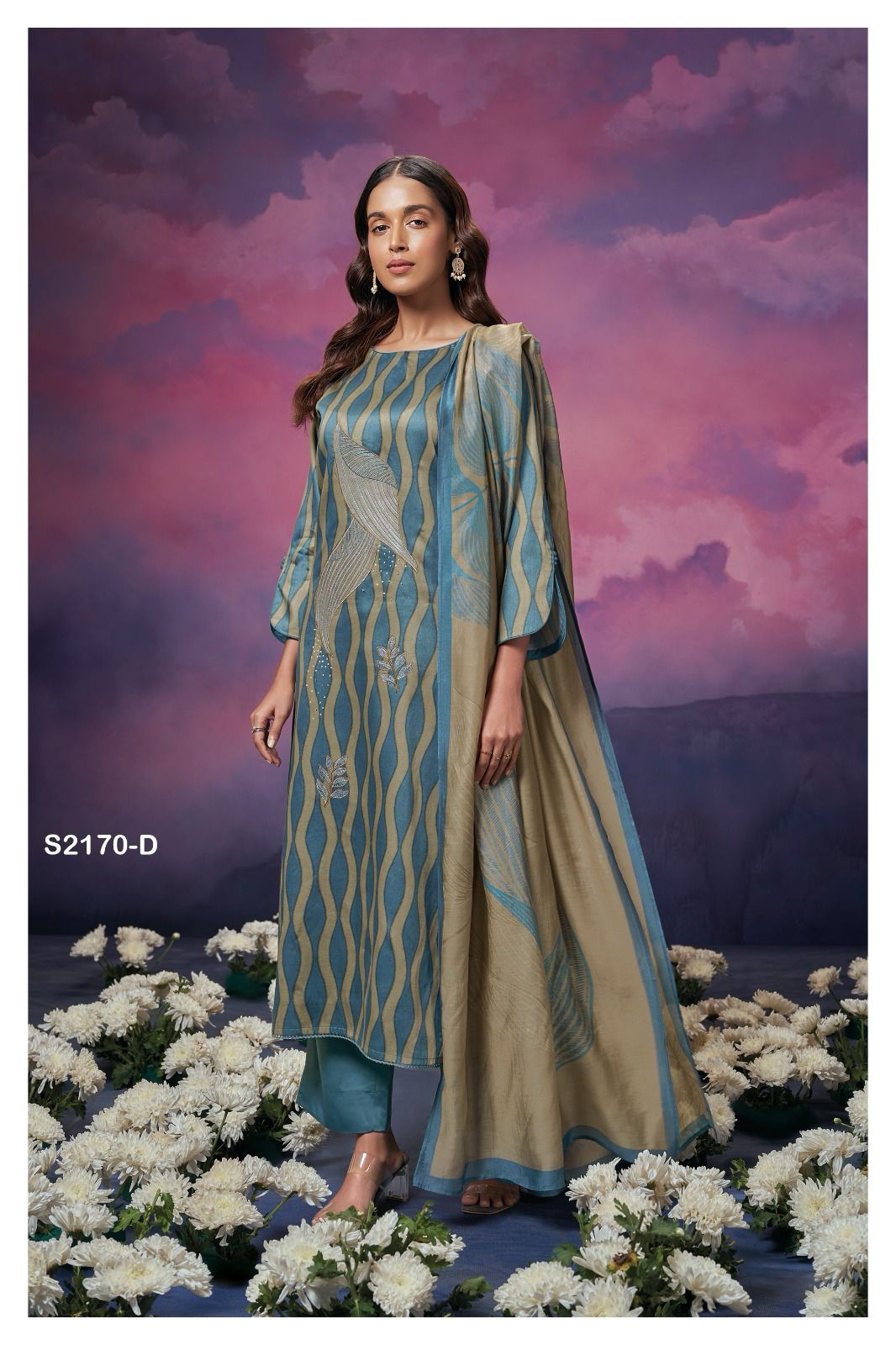 Ottilie 2170 Ganga Cotton Silk Plazzo Style Suits
