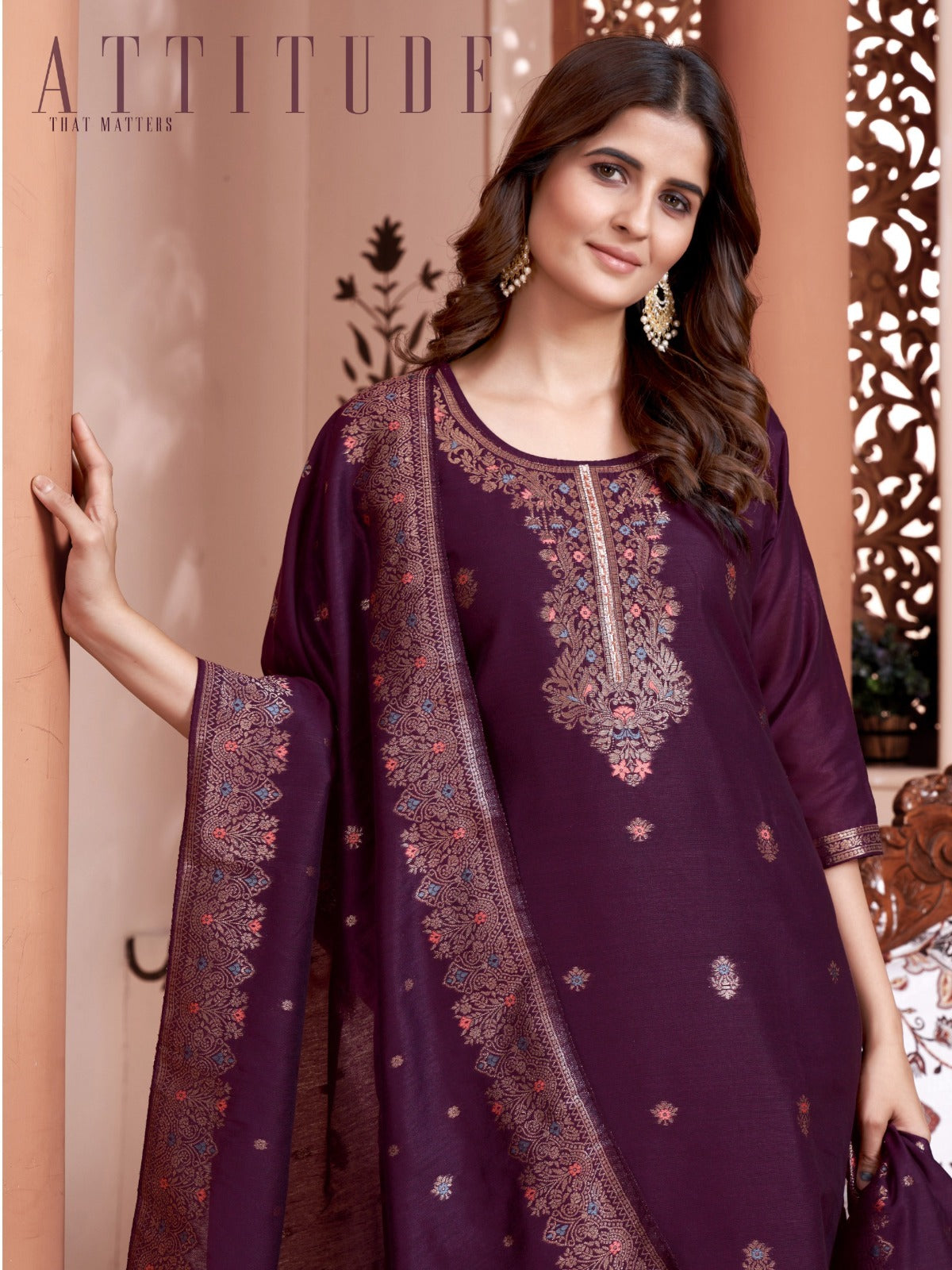 P 496 N 497 Journey Design Muslin Readymade Pant Style Suits