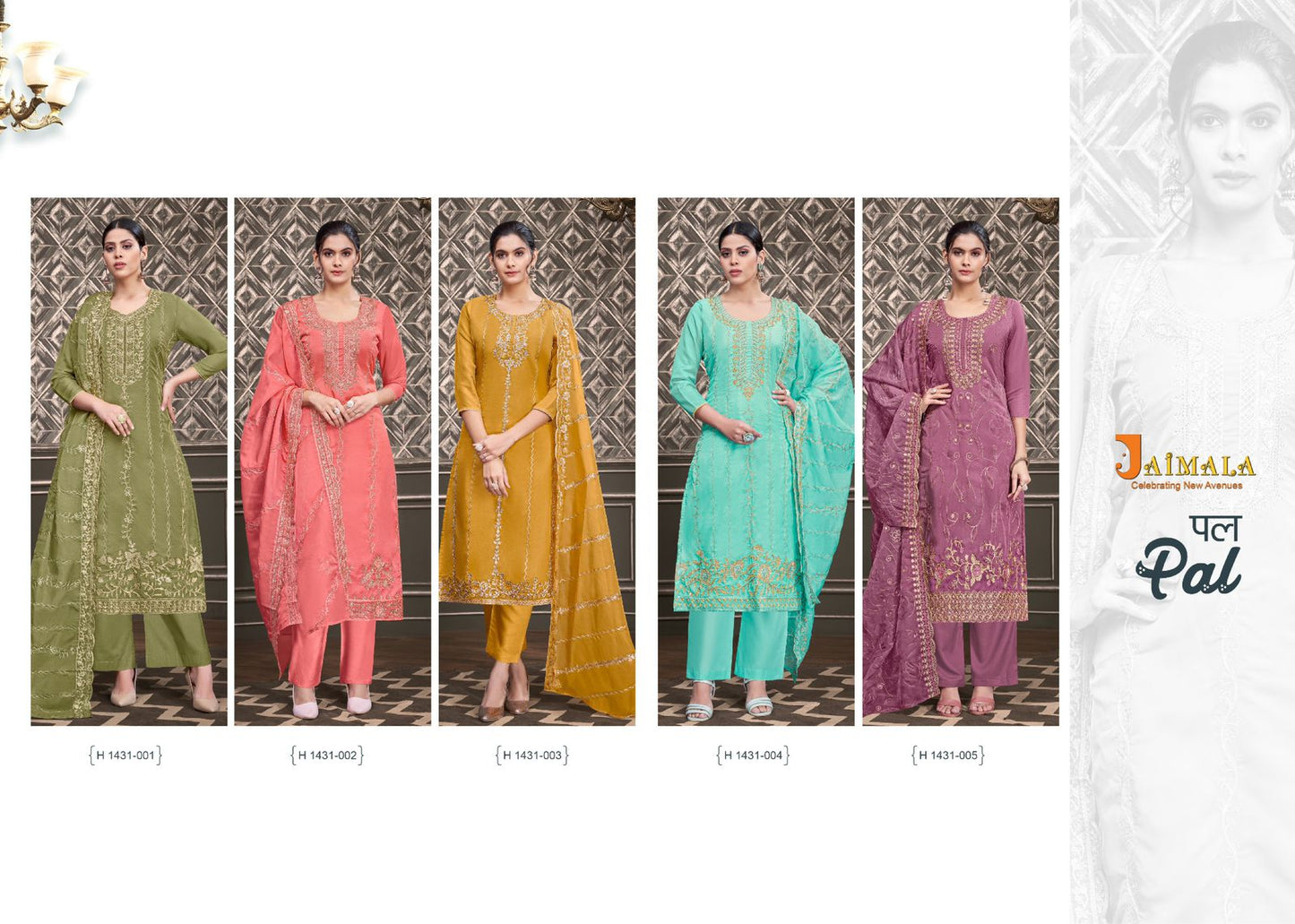 Pal Jaimala Organza Pant Style Suits