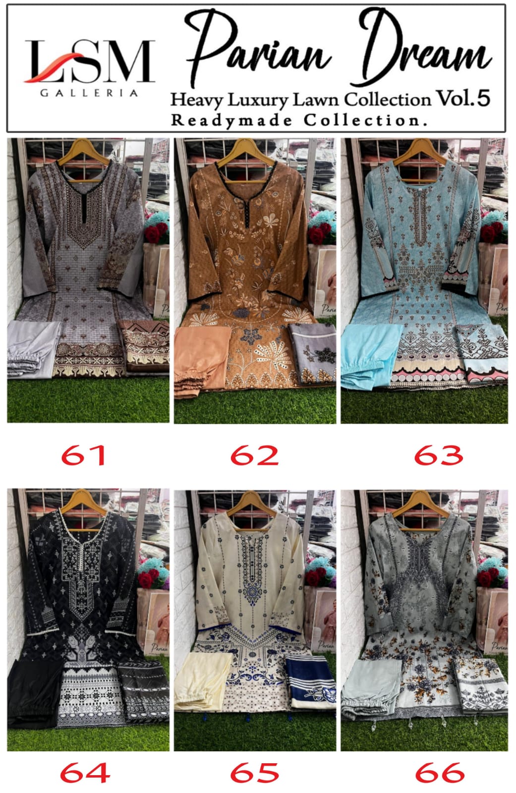 Parian Dream Heavy Luxury Lawn Collection Vol 5 Lsm Galleria Lawn Cotton Pakistani Readymade Suits