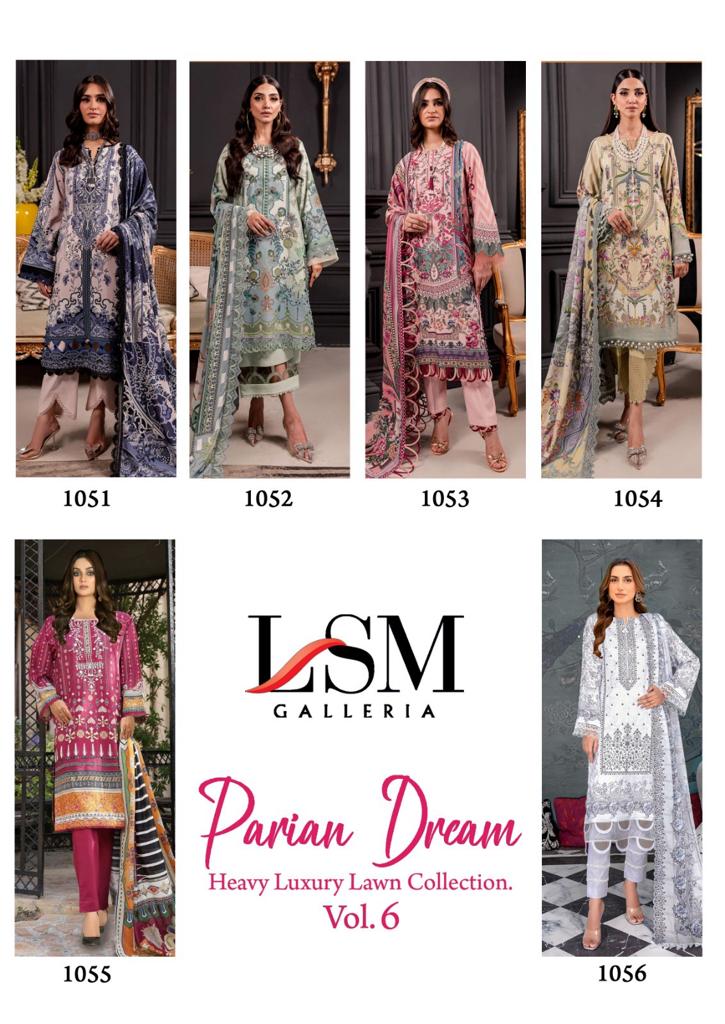 Parian Dream Heavy Luxury Lawn Collection Vol 6 Lsm Galleria Karachi Salwar Suits