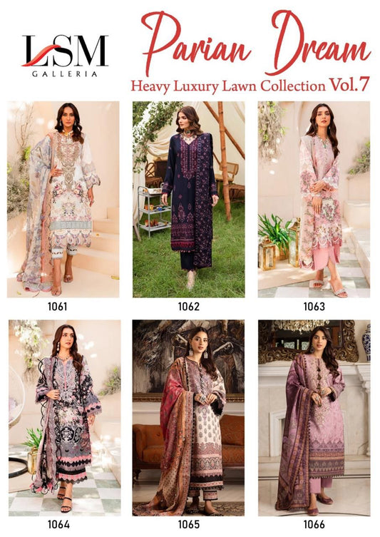 Parian Dream Heavy Luxury Lawn Collection Vol 7 Lsm Galleria Karachi Salwar Suits