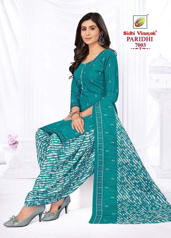 Paridhi Vol 7 With Inner Sidhi Vinayak Readymade Cotton Patiyala Suits