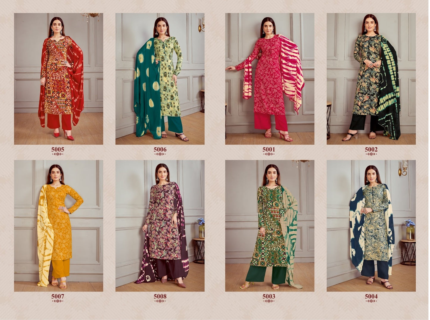 Paroo Vol 5 Suryajyoti Rayon Plazzo Style Suits