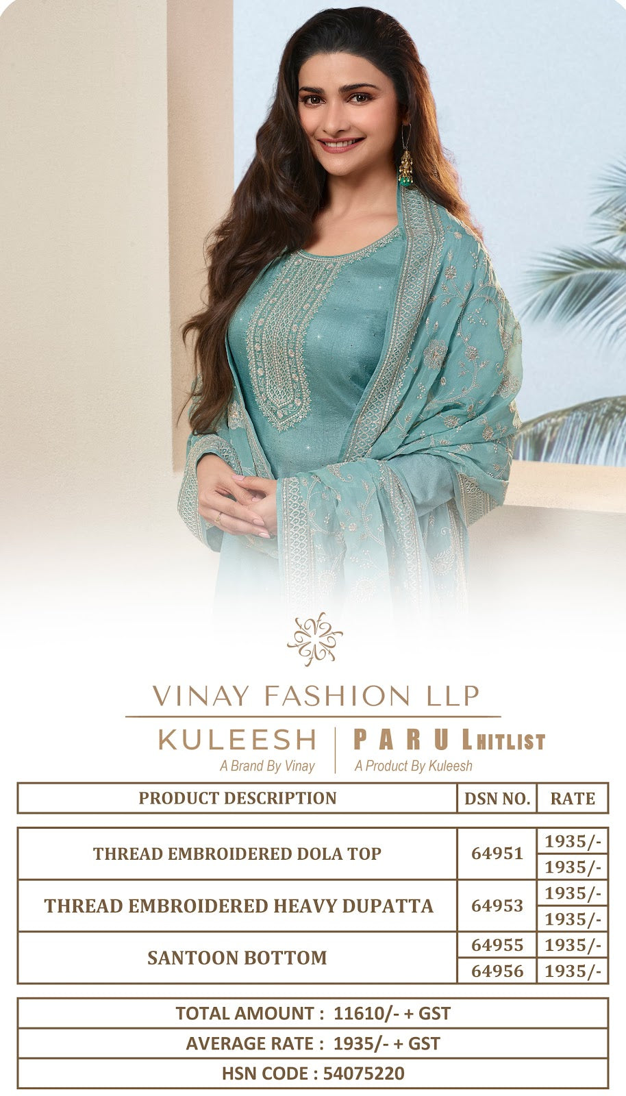 Parul-Hitlist Vinay Fashion Llp Dola Pant Style Suits