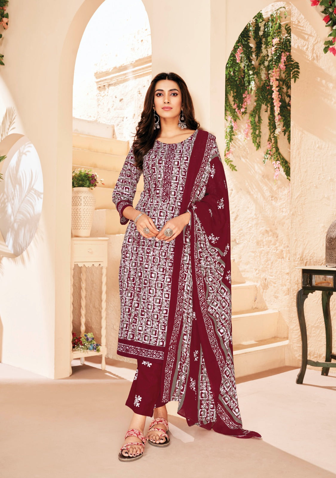 Pehnava Vol 5 Suryajyoti Cambric Cotton Readymade Pant Style Suits