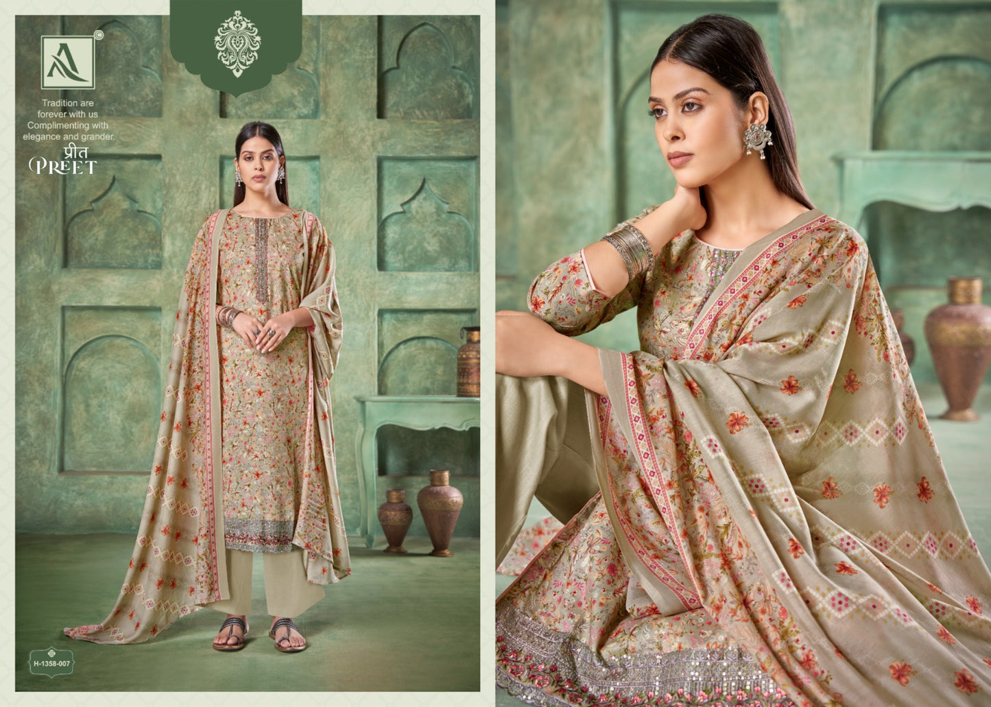 Preet Alok Cotton Plazzo Style Suits